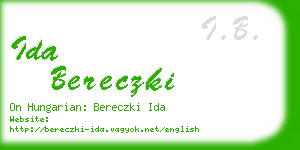 ida bereczki business card